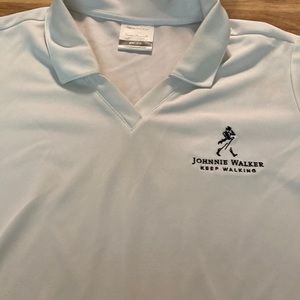 Johnny Walker logo ladies golf shirt, white size M